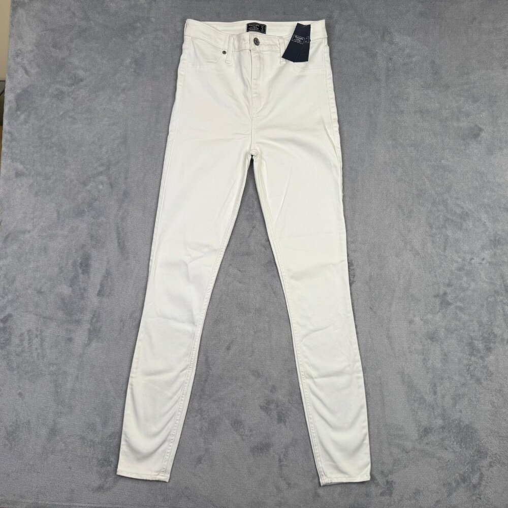 Abercrombie & Fitch Simone High Rise Jean Legging Womens 27/4 Skinny White NWT